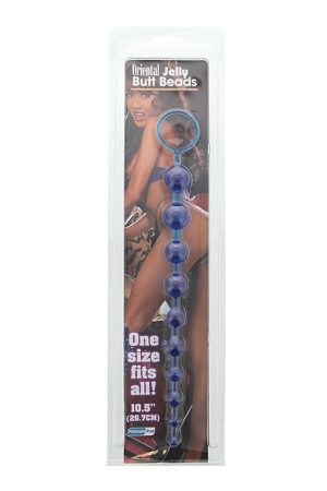 Анальний ланцюжок Oriental Jelly Butt Beads 10.5, BLUE